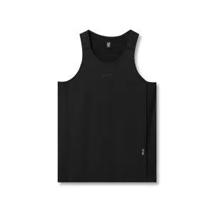 0809. Supima® Mesh Panel Training Singlet  - Black