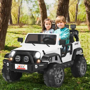 12V Electric Kids Ride On Truck with Remote Control-White