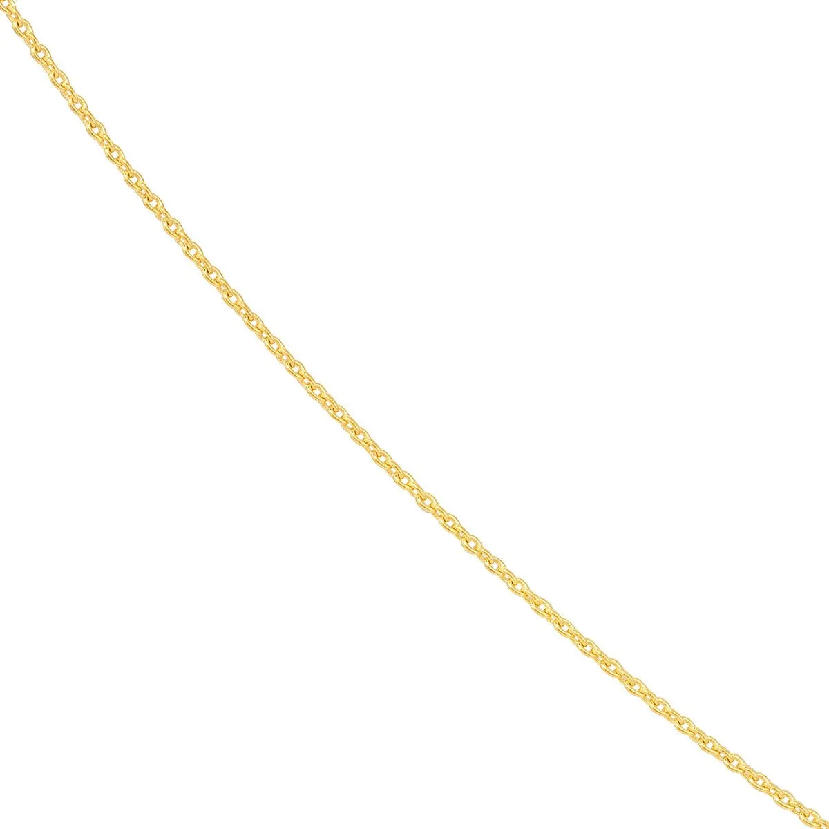 14K Gold 0.70mm Adjustable Child's Cable Chain