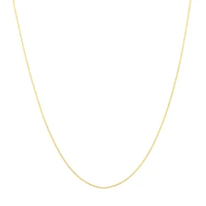 14K Gold 0.70mm Adjustable Child's Curb Chain