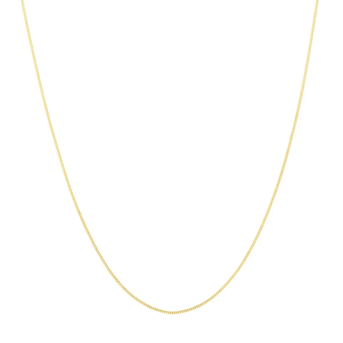 14K Gold 0.70mm Adjustable Child's Curb Chain