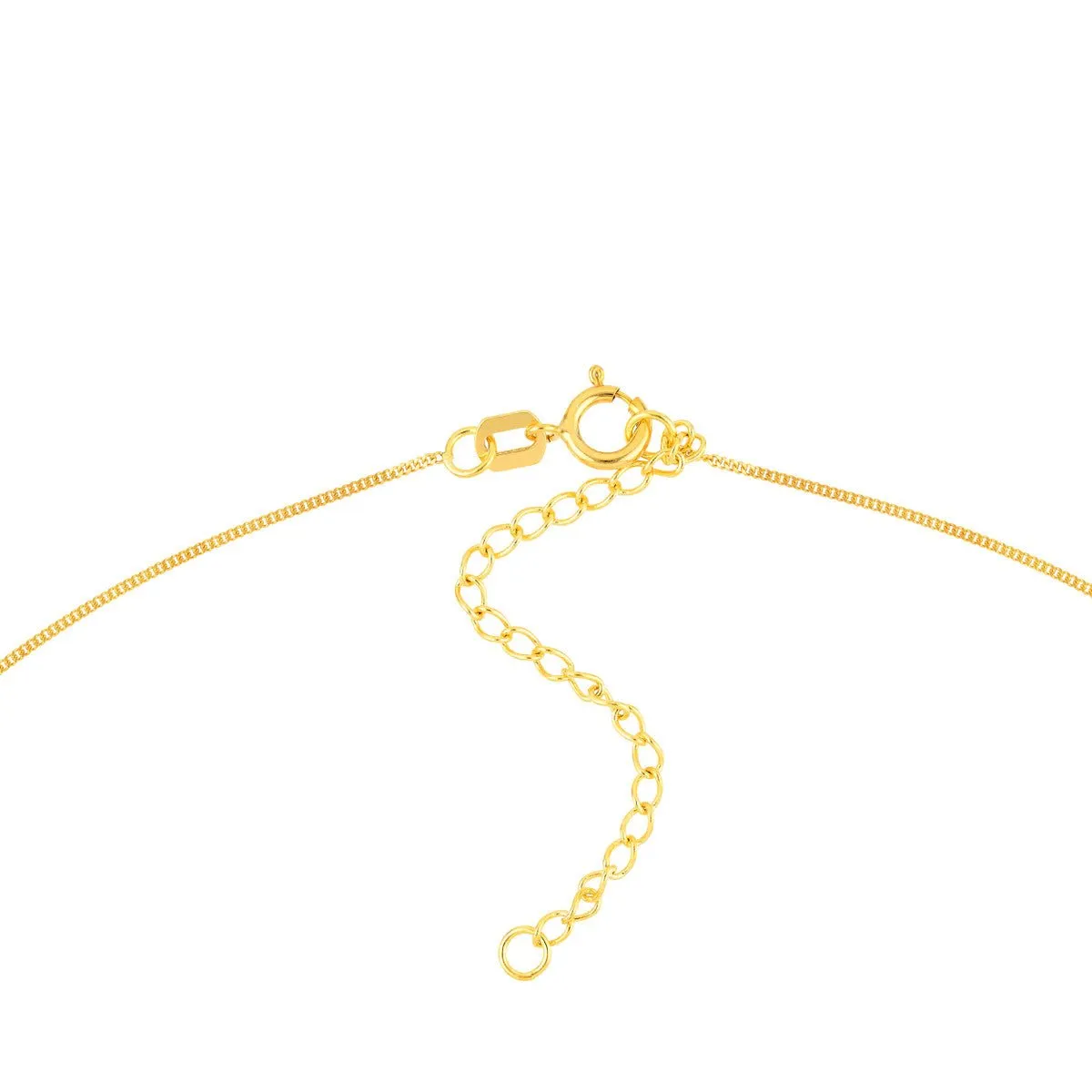 14K Gold 0.70mm Adjustable Child's Curb Chain