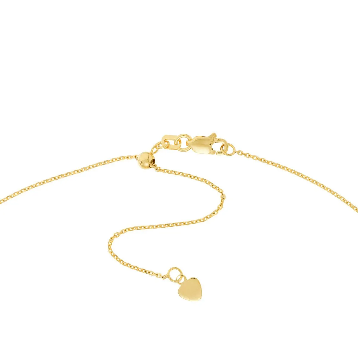 14K Yellow Gold Marquise Stations Adjustable Choker