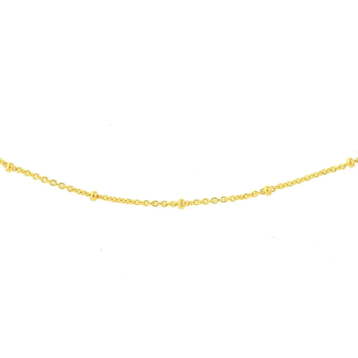 14K Yellow Gold Saturn Chain Adjustable Choker