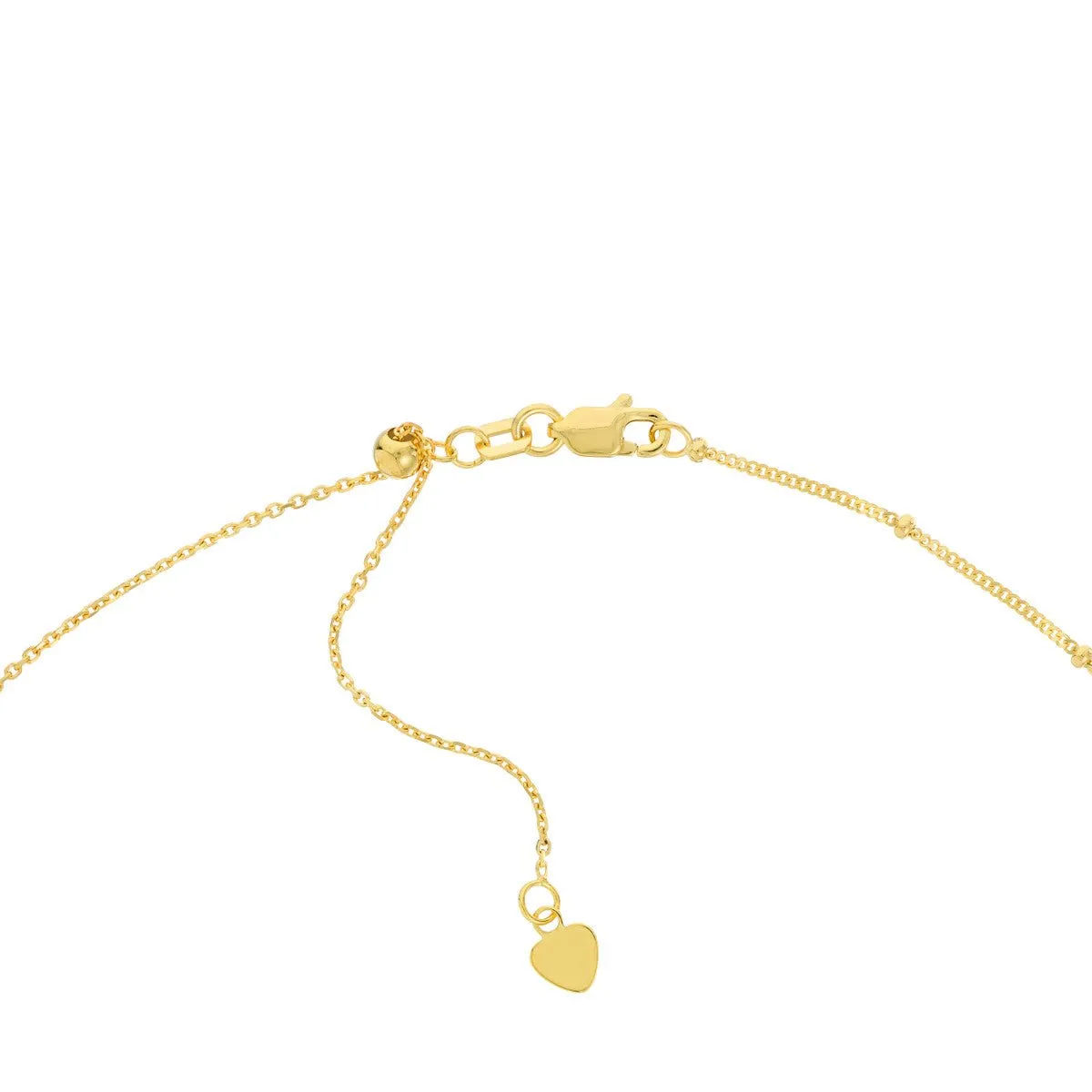 14K Yellow Gold Saturn Chain Adjustable Choker