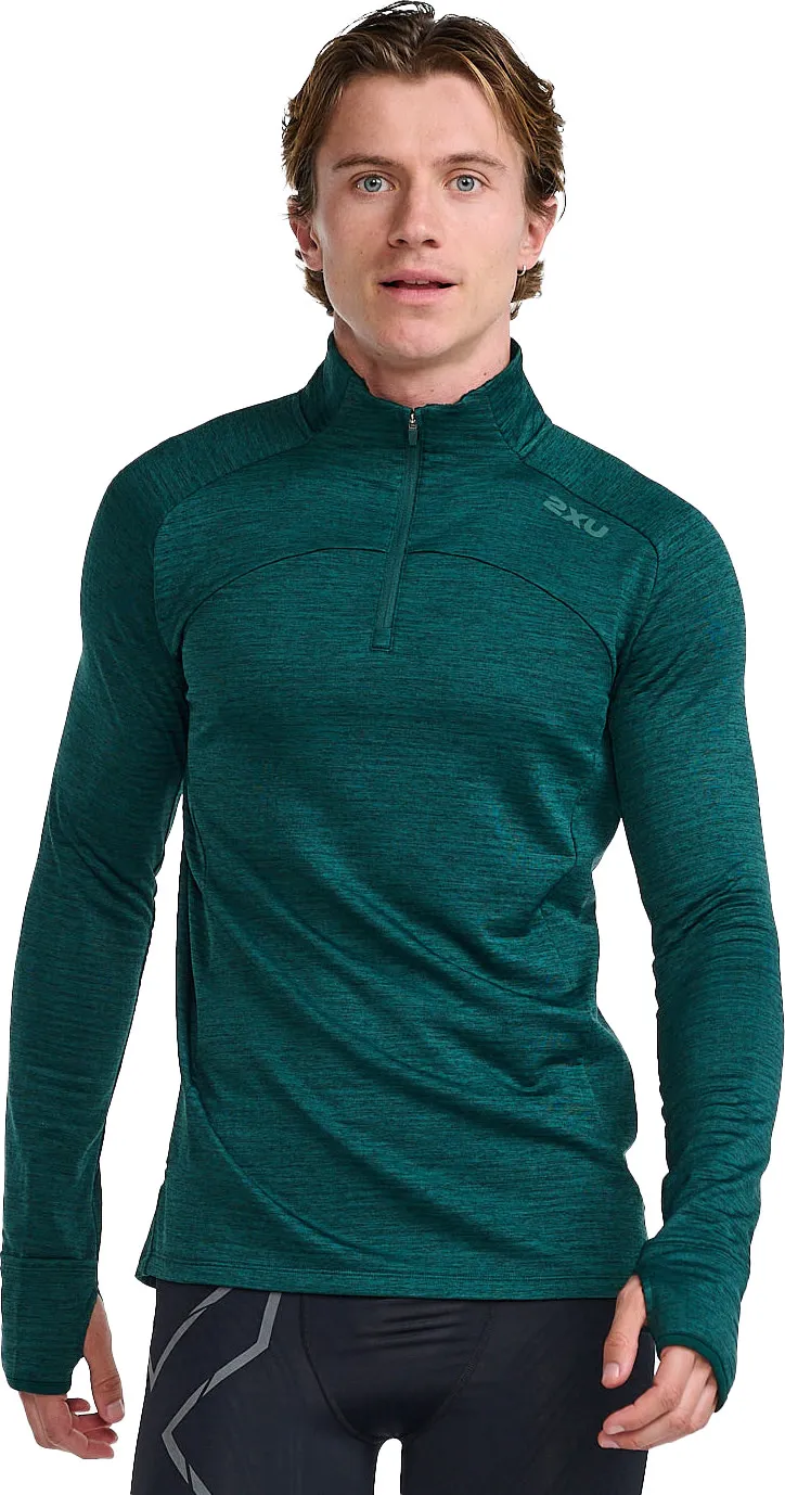 2XU Men&#x27;s Ignition 1/4 Zip Pine/Pine Reflective | Buy 2XU Men&#x27;s Ignition 1/4 Zip Pine/Pine Reflective here | Outnorth