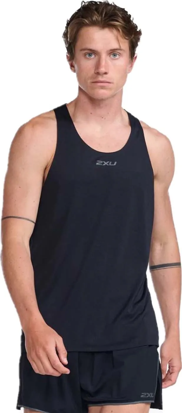 2XU Men&#x27;s Light Speed Tech Singlet Black/Black Reflective | Buy 2XU Men&#x27;s Light Speed Tech Singlet Black/Black Reflective here | Outnorth