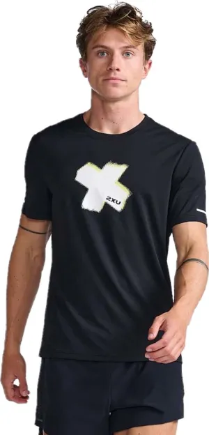 2XU Men&#x27;s Light Speed Tee Black White X/White Reflective | Buy 2XU Men&#x27;s Light Speed Tee Black White X/White Reflective here | Outnorth