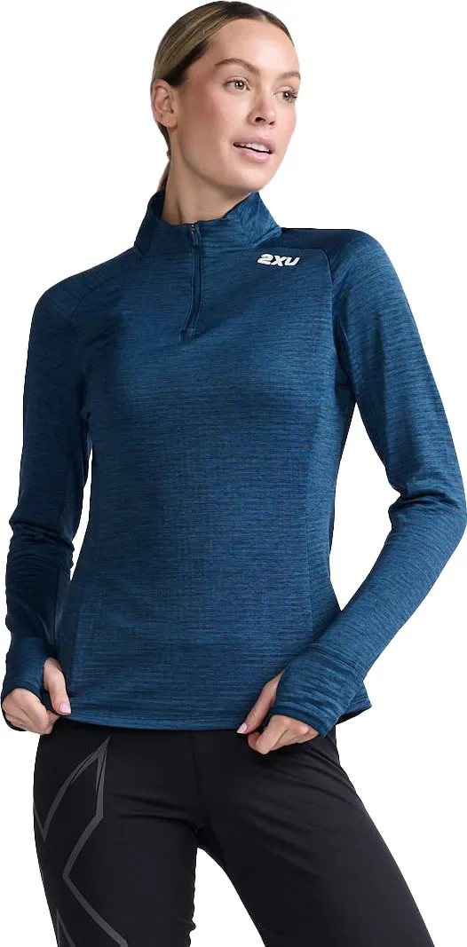 2XU Women&#x27;s Ignition 1/4 Zip Moonlight/White Reflective | Buy 2XU Women&#x27;s Ignition 1/4 Zip Moonlight/White Reflective here | Outnorth