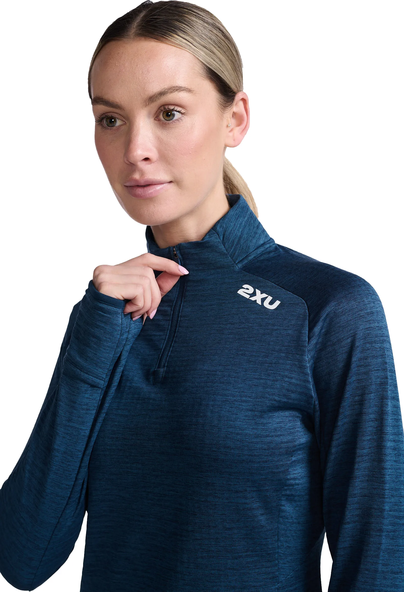 2XU Women&#x27;s Ignition 1/4 Zip Moonlight/White Reflective | Buy 2XU Women&#x27;s Ignition 1/4 Zip Moonlight/White Reflective here | Outnorth