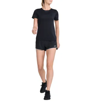 2XU Women&#x27;s Light Speed Tech Tee Black/Black Reflective | Buy 2XU Women&#x27;s Light Speed Tech Tee Black/Black Reflective here | Outnorth