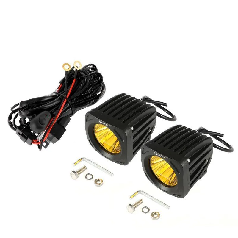 3.5" 50W Round/Square LED Driving Lights Combo White/Yellow with wiring harness for SUV ATV UTV Trucks Pickup Boat