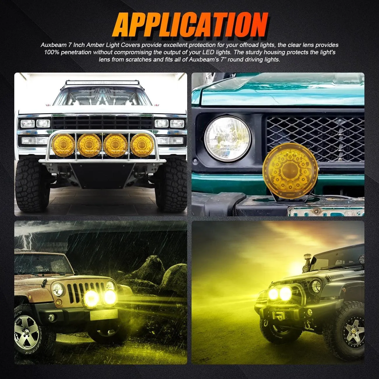 360-PRO Series | 7 Inch 230W 33332LM Custom Lens Offroad LED Driving Lights