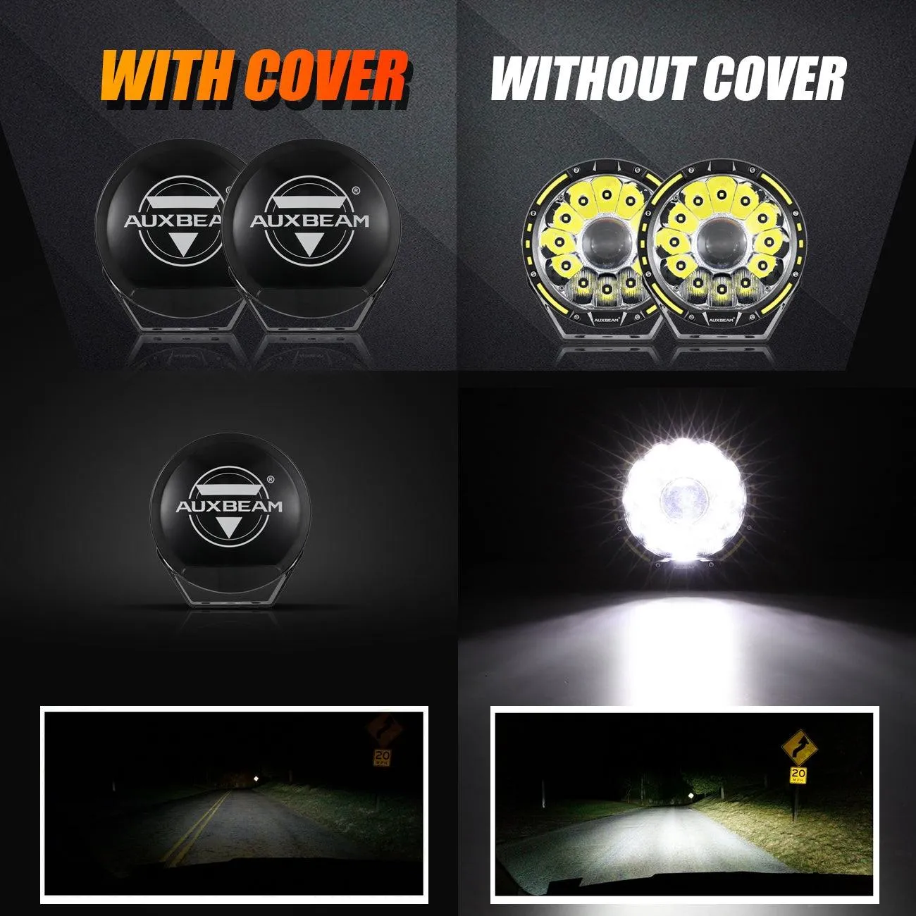 360-PRO Series | 7 Inch 230W 33332LM Custom Lens Offroad LED Driving Lights