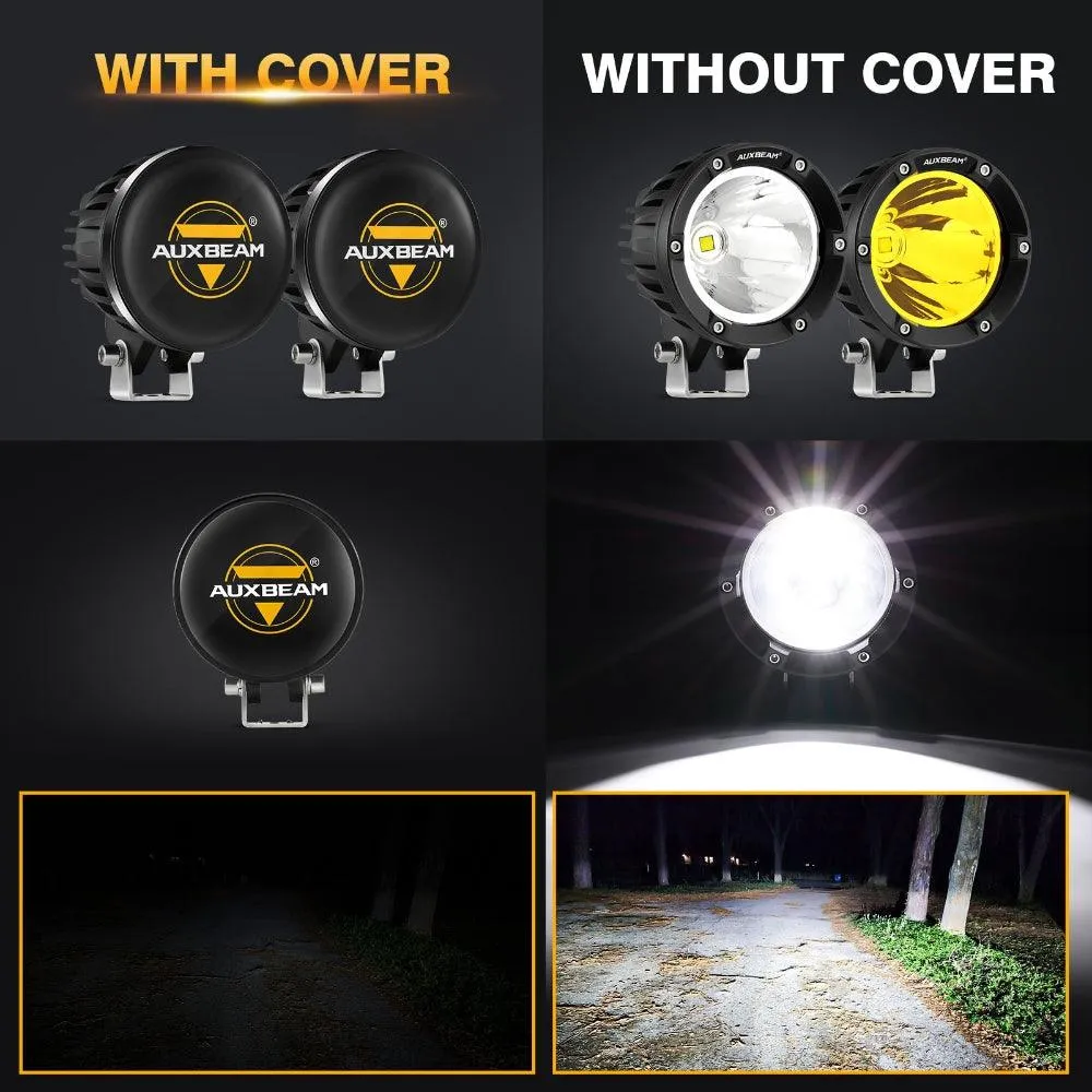 4 Inch Round LED Pod Lights Black Cover Light Shield Cover