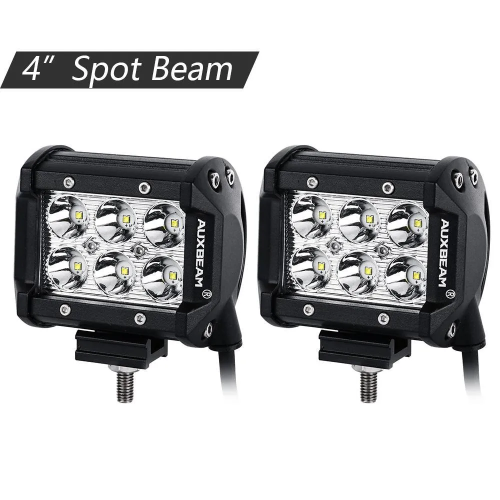 4" Classic-SM Series Dual Row LED Pod Light 6000K White Spot/Flood for SUV ATV UTV Trucks Pickup Boat