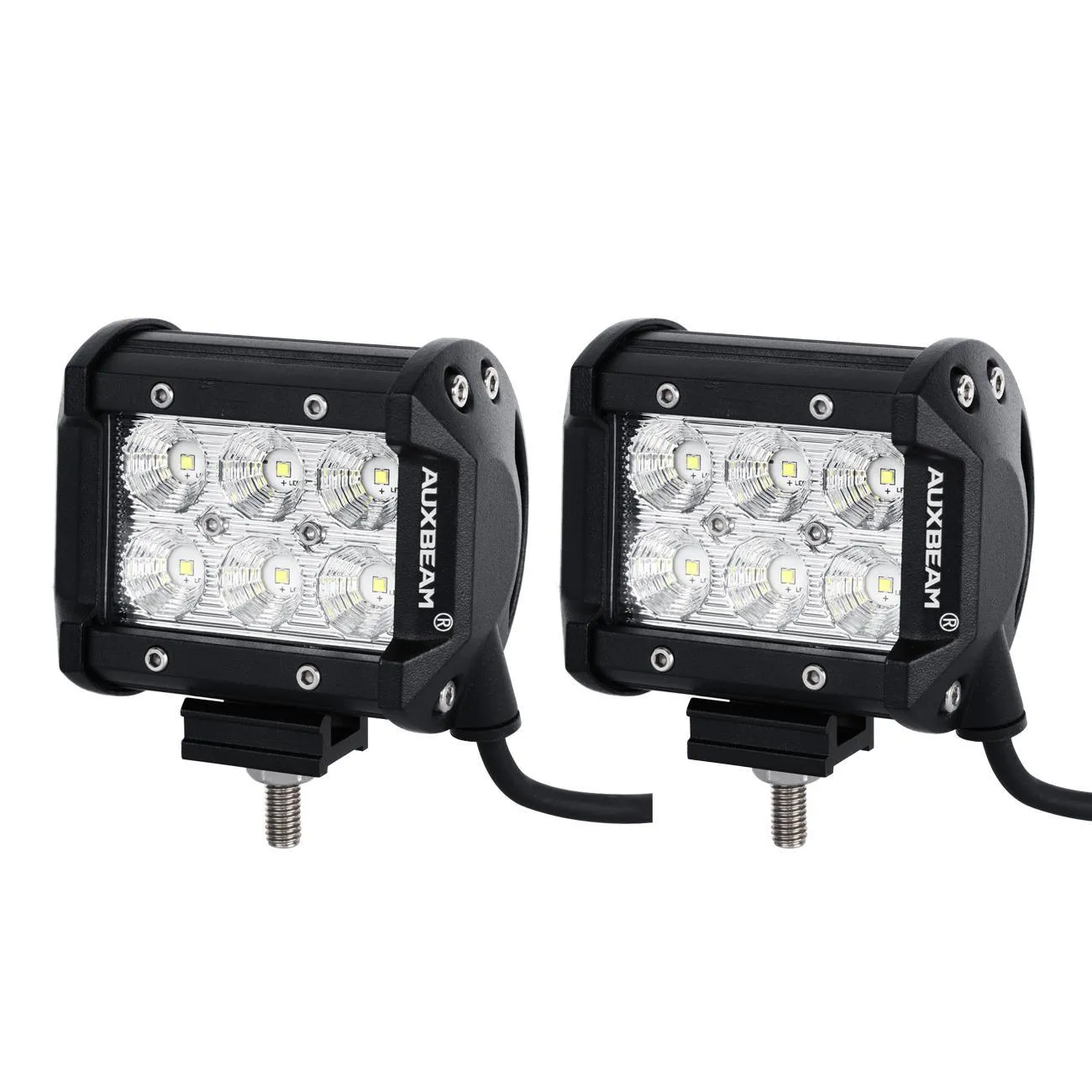 4" Classic-SM Series Dual Row LED Pod Light 6000K White Spot/Flood for SUV ATV UTV Trucks Pickup Boat