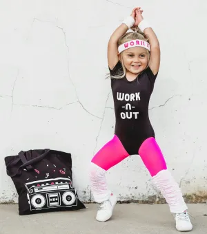 80s Workout Outfit - Pink & Black