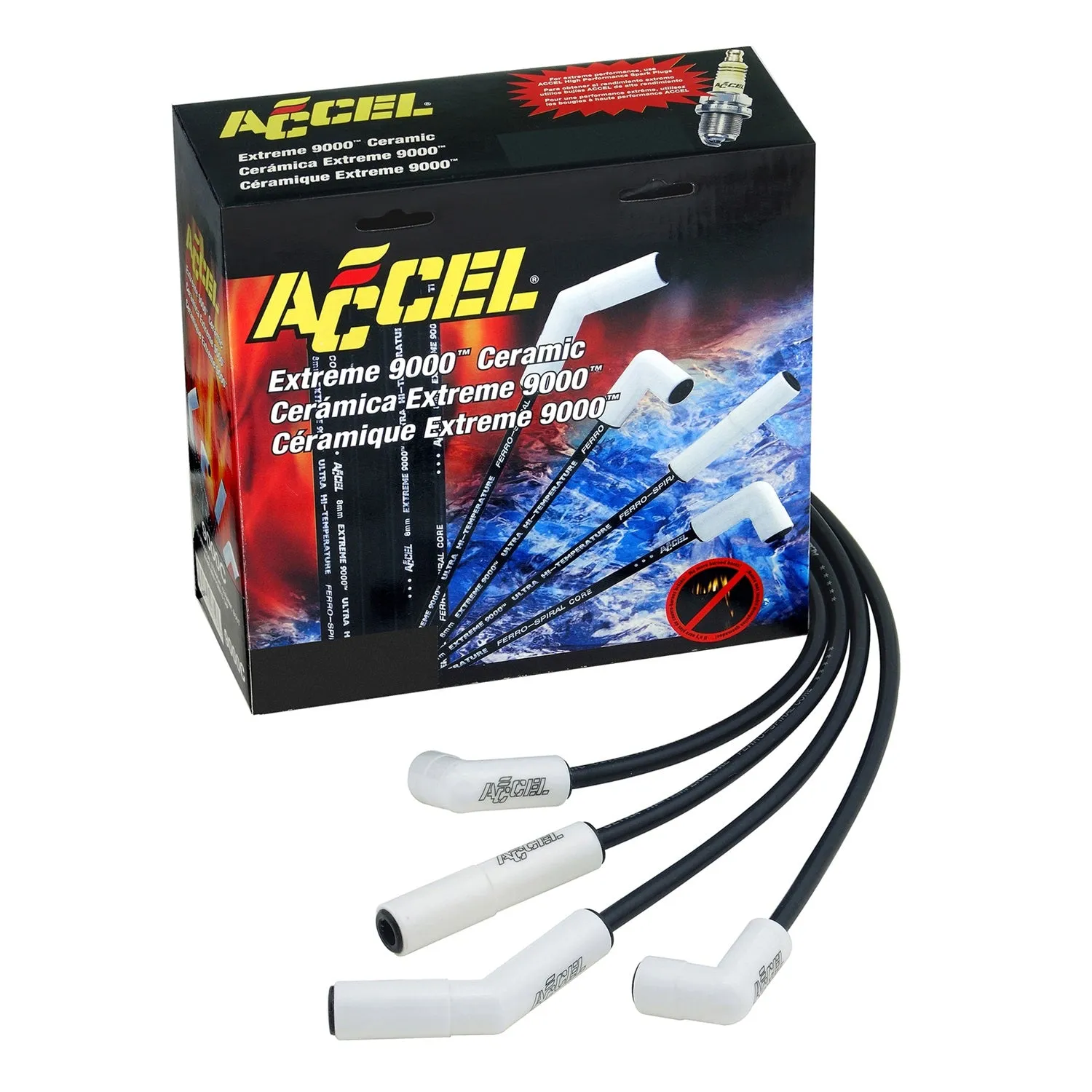 ACCEL 9038C Extreme 9000 Ceramic Boot Spark Plug Wire Set