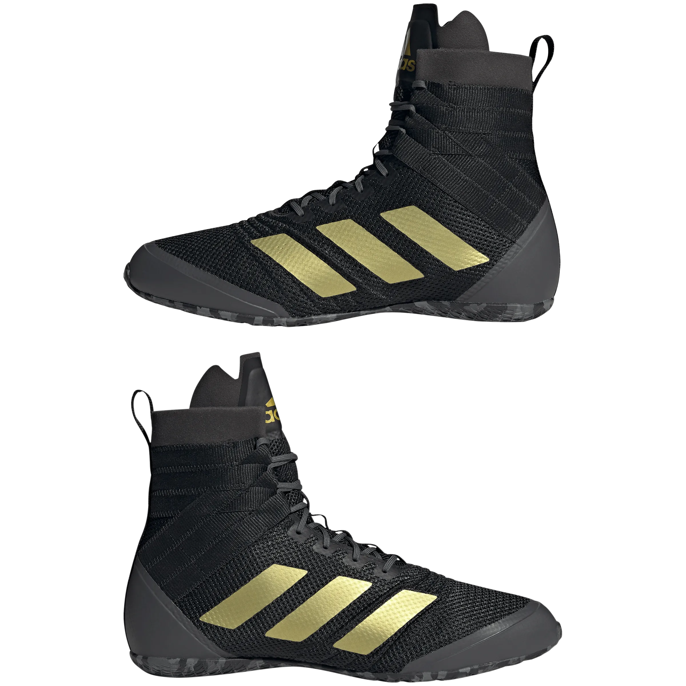 Adidas Speedex 18 Boxing Shoes Black and Gold