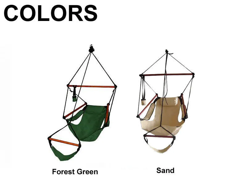 Adjustable Hanging Hammock Chair with Foot Rest