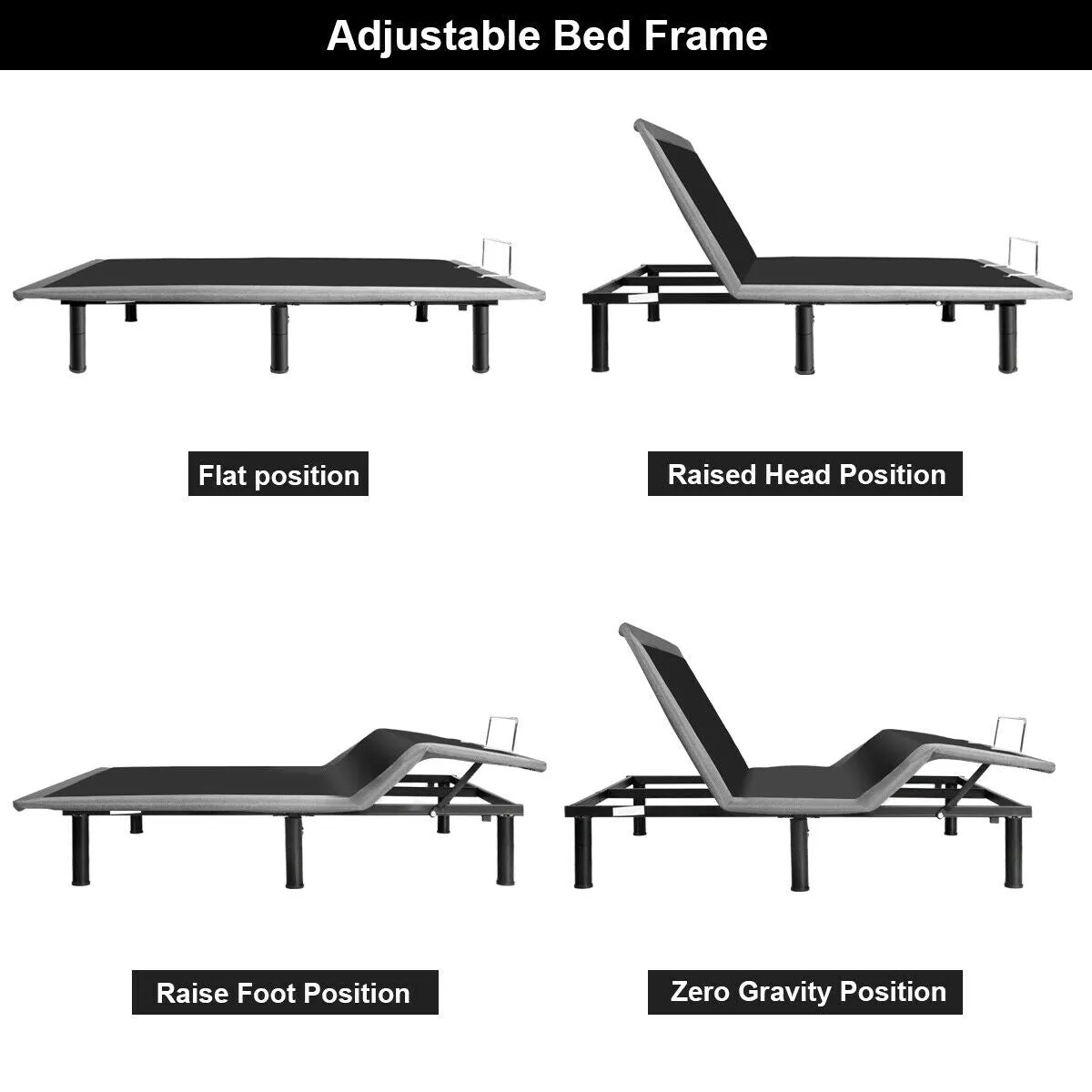 Adjustable Massage Bed w/ Wireless Remote and USB Ports