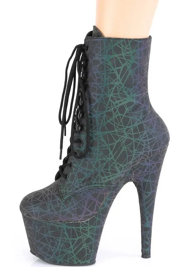 ADORE-1020REFL [Green/Purple] | PLATFORM HEELS [PREORDER]