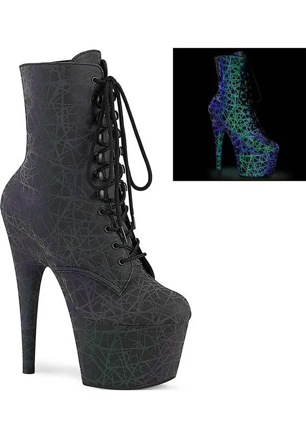 ADORE-1020REFL [Green/Purple] | PLATFORM HEELS [PREORDER]