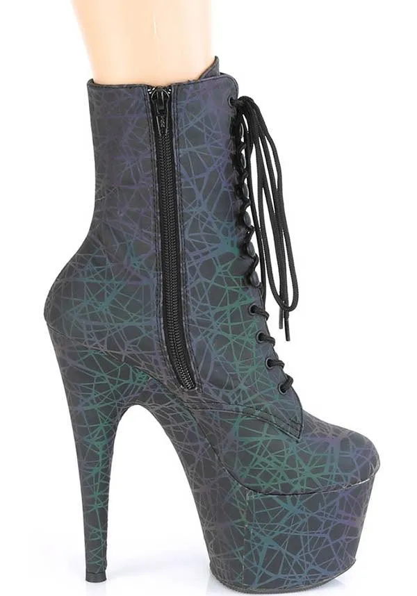 ADORE-1020REFL [Green/Purple] | PLATFORM HEELS [PREORDER]