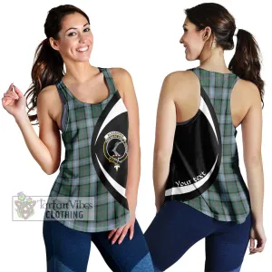 Alexander of Menstry Hunting Tartan Women's Racerback Tanks with Family Crest Circle Style