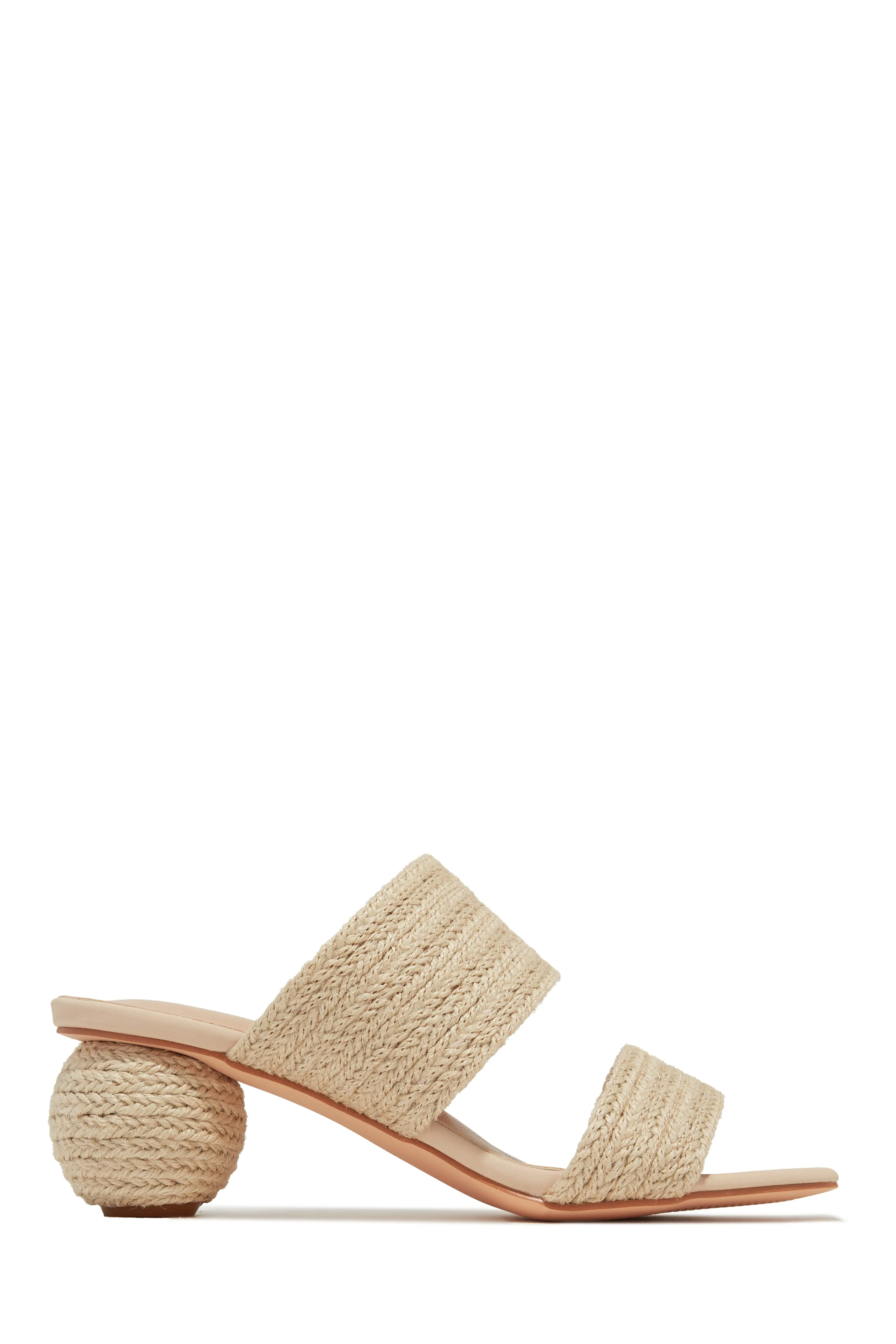 Alexis Sphere Heel Mules - Natural