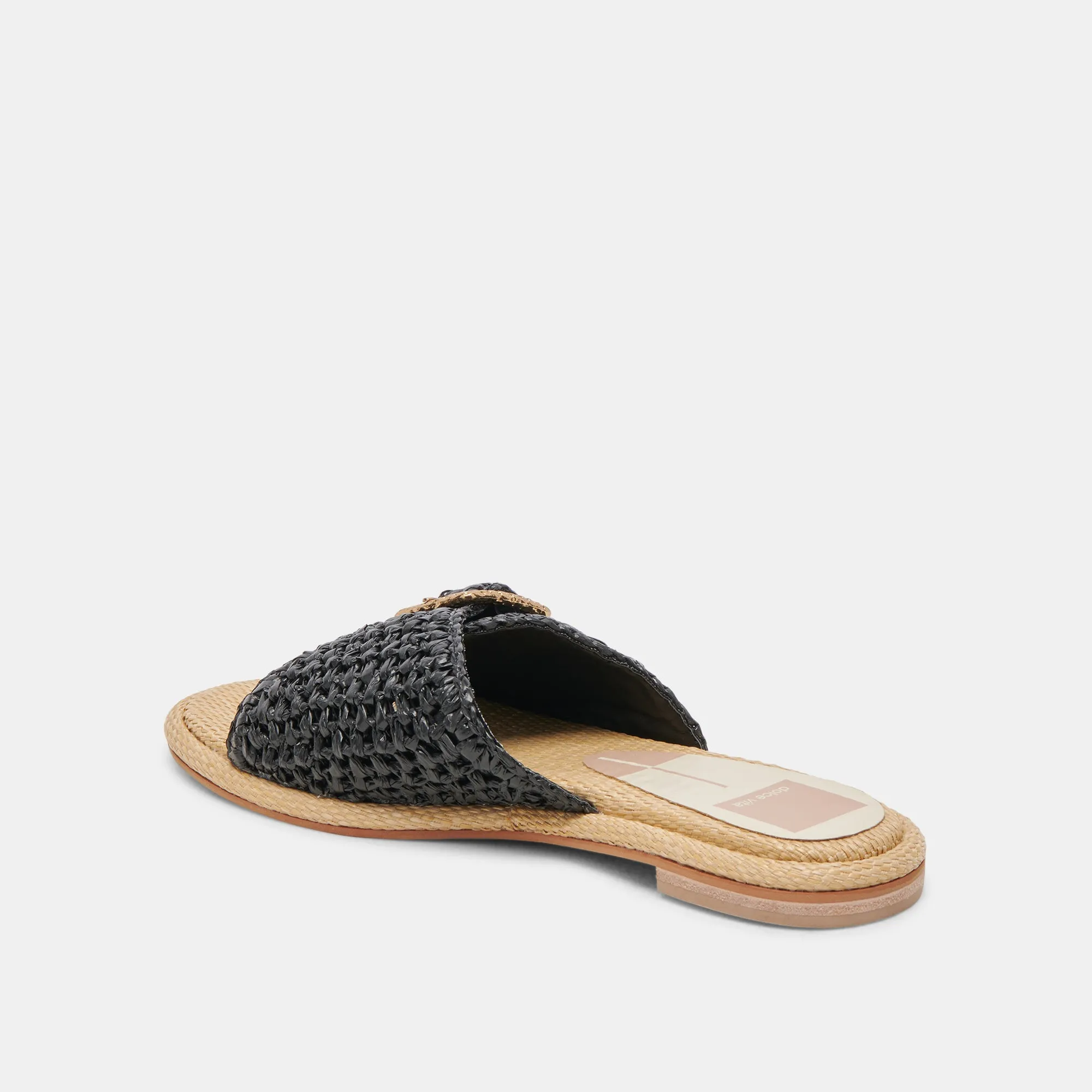 ALONZO SANDALS ONYX RAFFIA