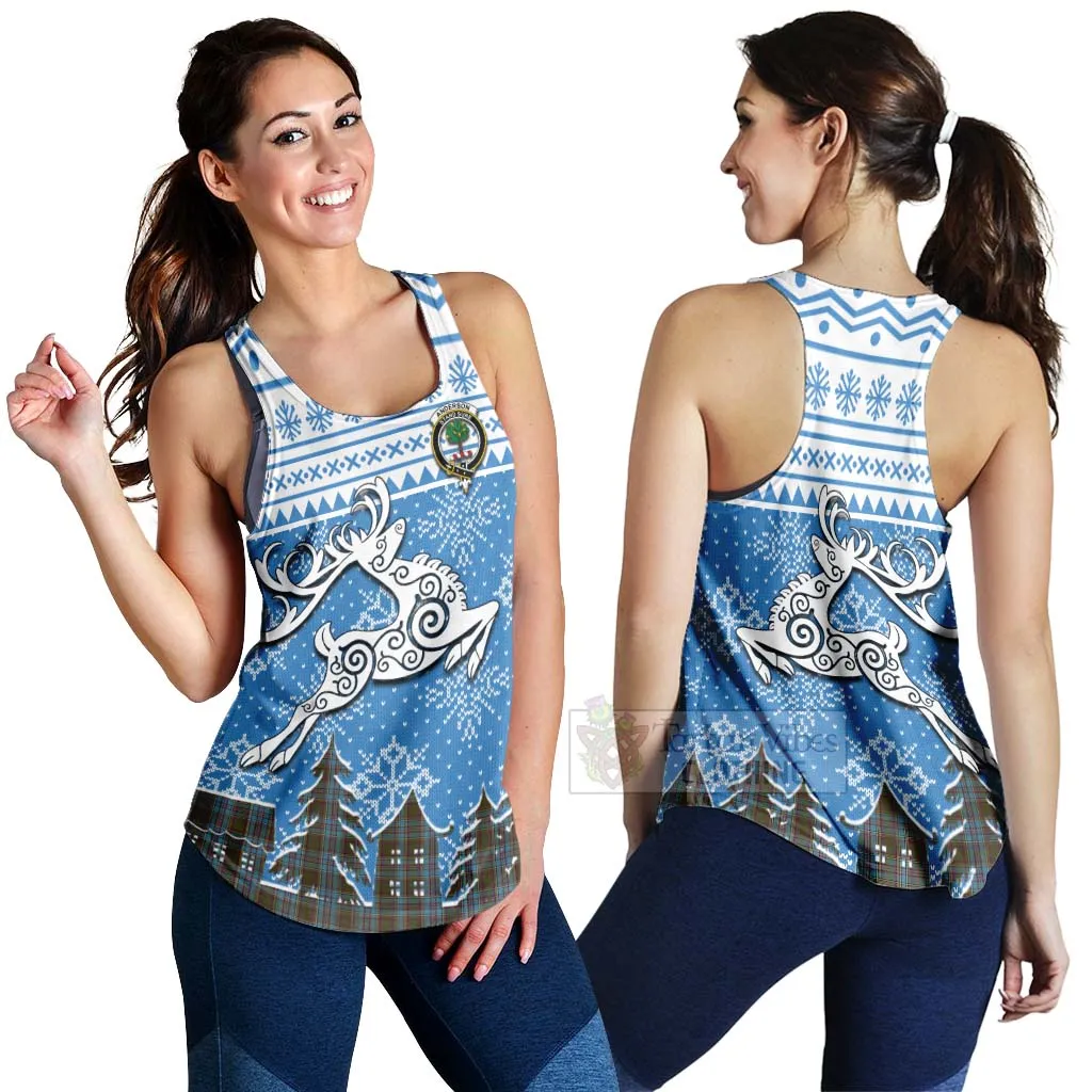 Anderson Clan Christmas Women's Racerback Tanks Celtic Reindeer Style