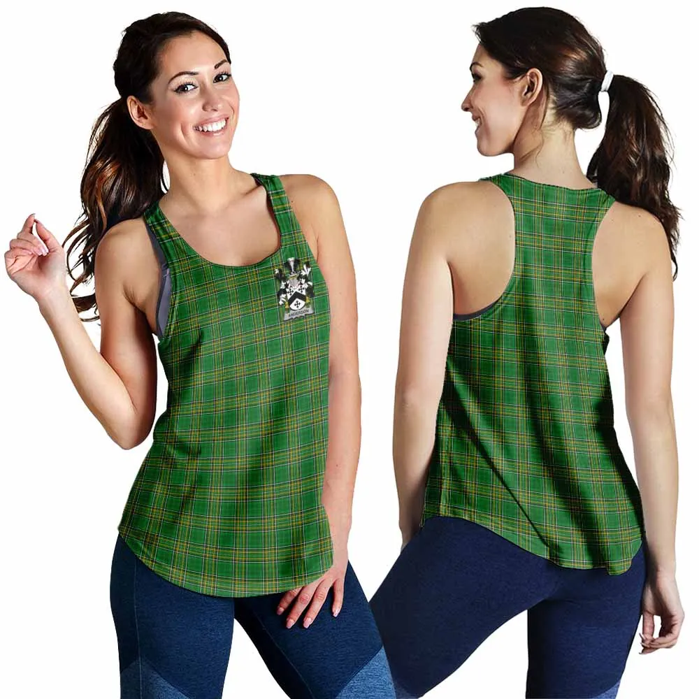 Anderson Irish Clan Tartan Women's Racerback Tanks with Coat of Arms