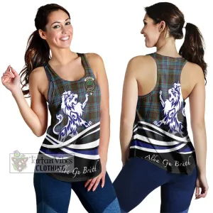 Anderson Tartan Women's Racerback Tanks with Alba Gu Brath Regal Lion Emblem