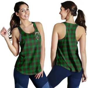 Anstruther Tartan Women Racerback Tanks with Family Crest