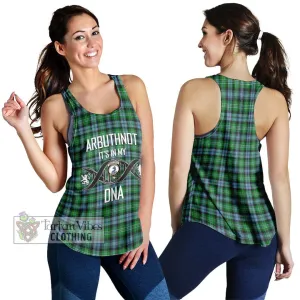 Arbuthnot Ancient Tartan Women's Racerback Tanks with Family Crest DNA In Me Style