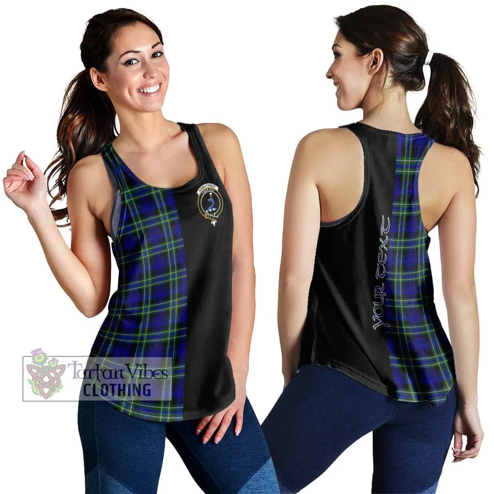 Arbuthnot Modern Tartan Women's Racerback Tanks with Family Crest and Half Of Me Style