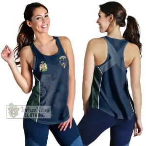 Arbuthnot Tartan Women's Racerback Tanks with Family Crest and Lion Rampant Vibes Sport Style