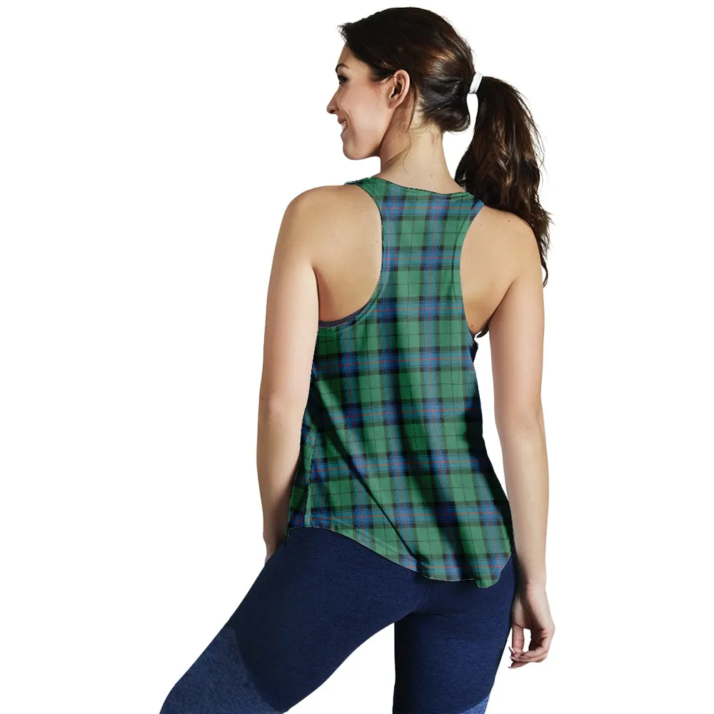 Armstrong Ancient Tartan Women Racerback Tanks with Family Crest