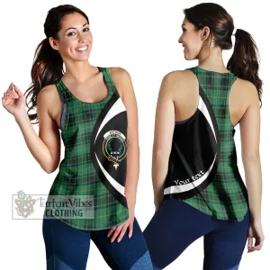 Arthur Ancient Tartan Women's Racerback Tanks with Family Crest Circle Style