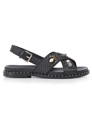 Ash Maya Embellished Criss Cross Sandals