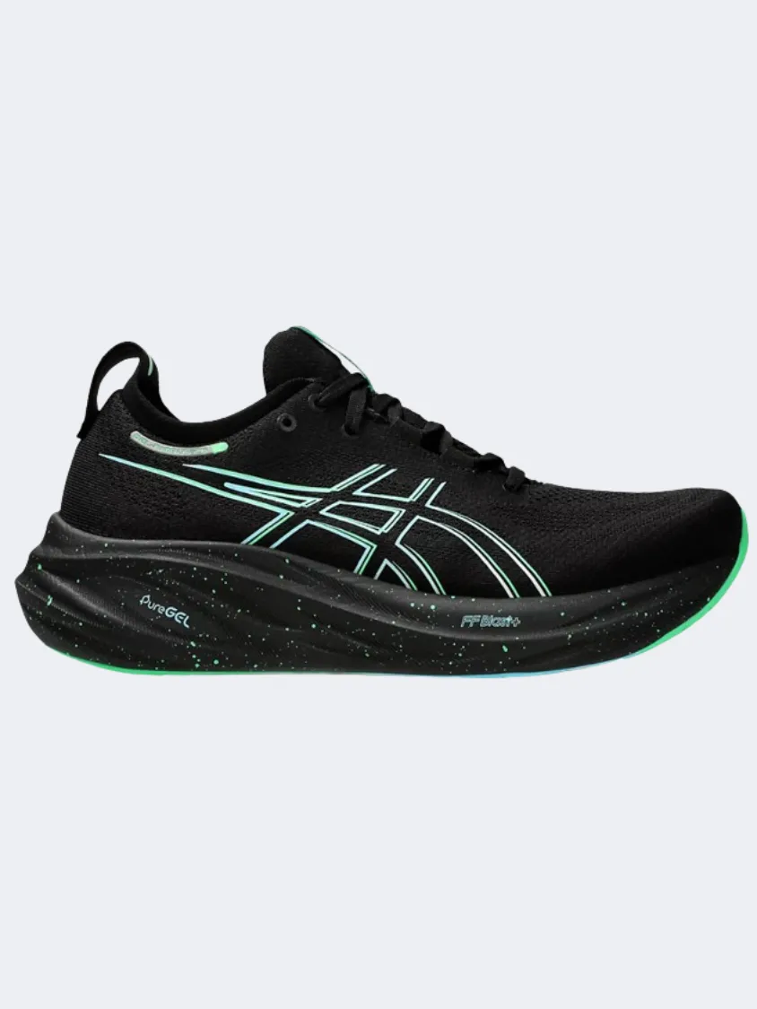 Asics Gel Nimbus 26 Men Running Shoes Black/Sea