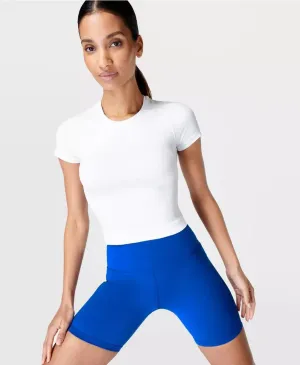 Athlete Crop Seamless Workout Sb8996 White