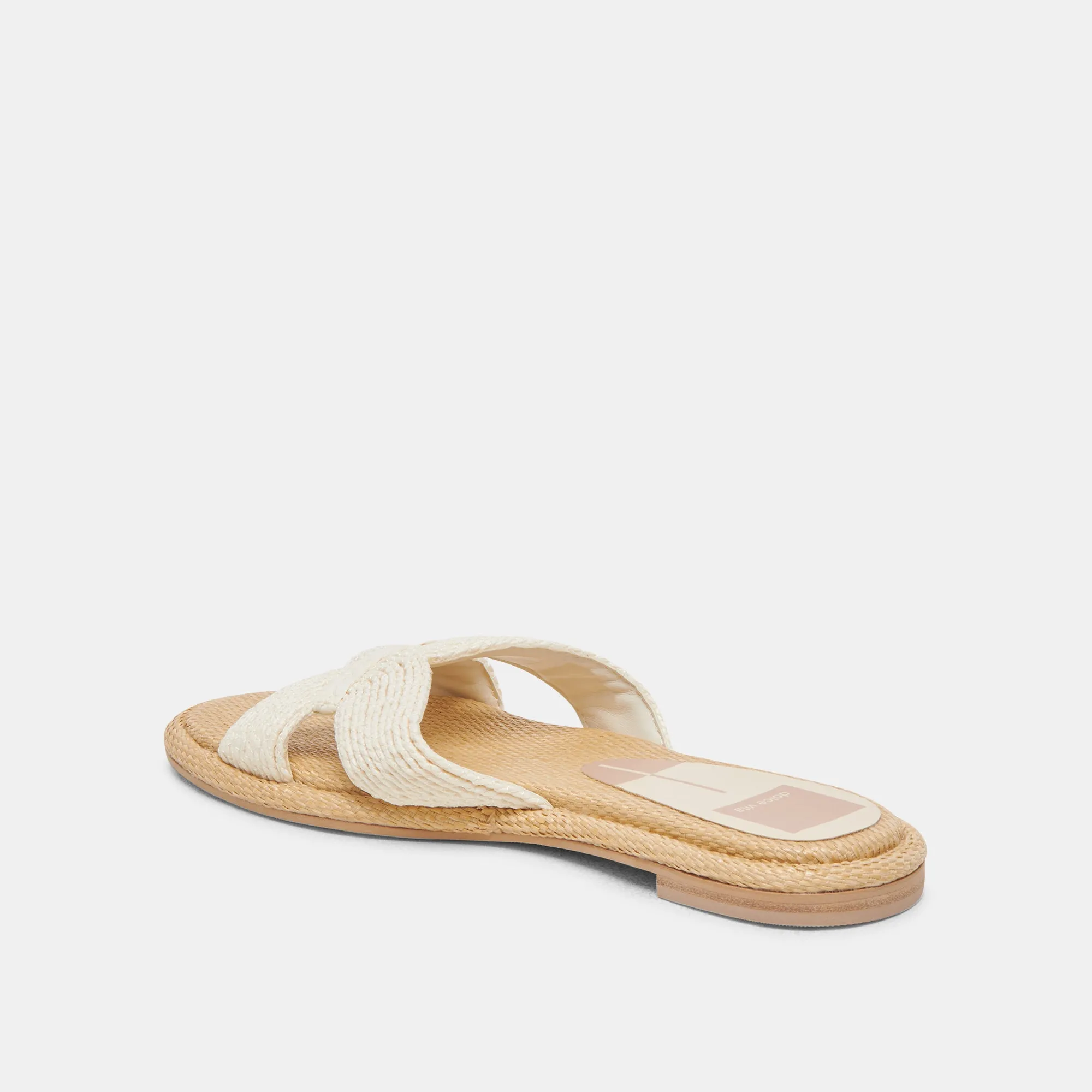 ATOMIC WIDE SANDALS WHITE RAFFIA