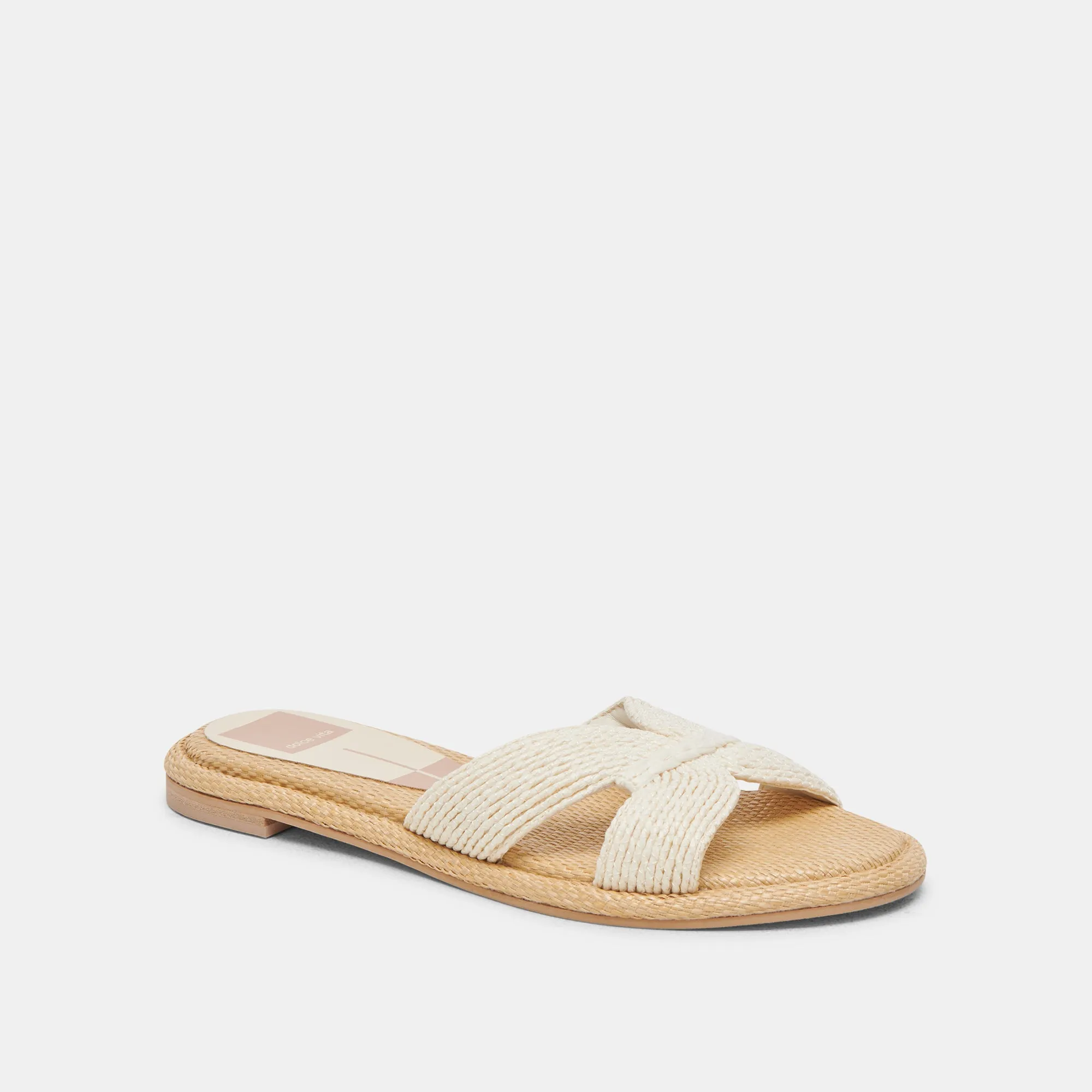 ATOMIC WIDE SANDALS WHITE RAFFIA