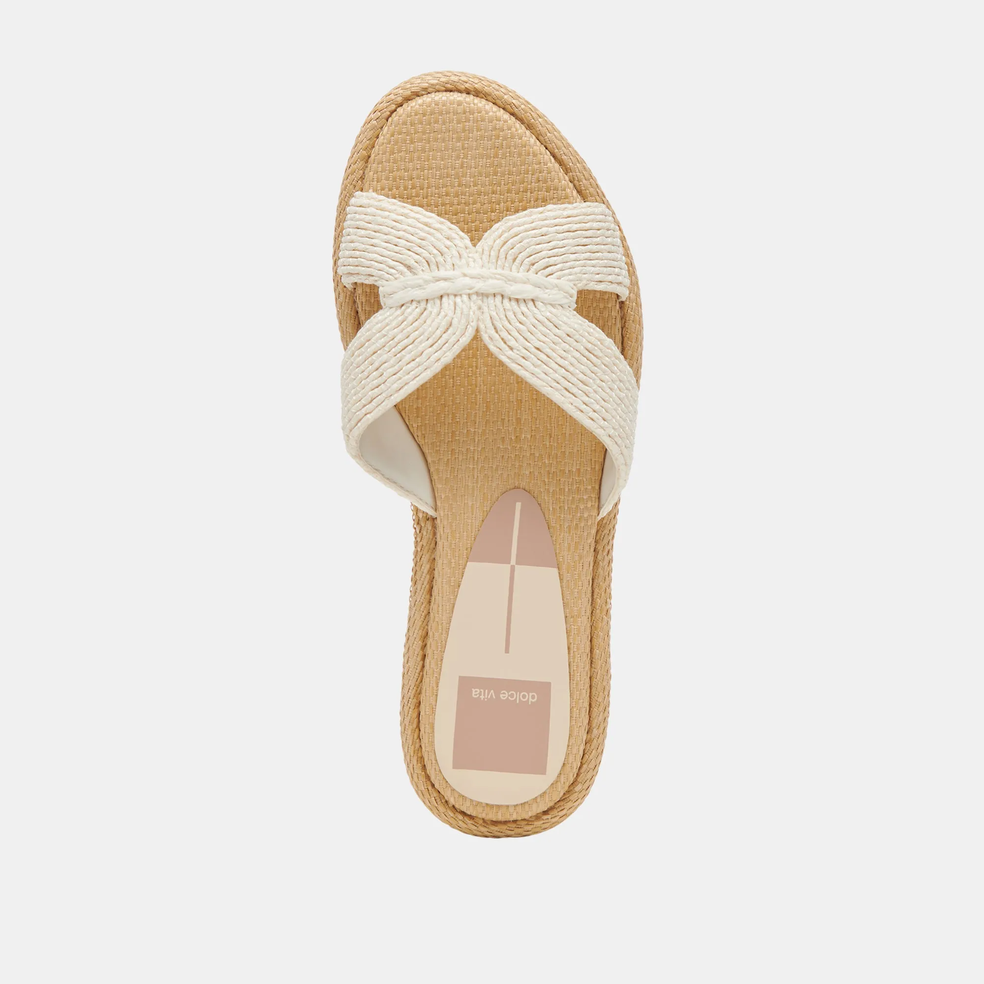 ATOMIC WIDE SANDALS WHITE RAFFIA