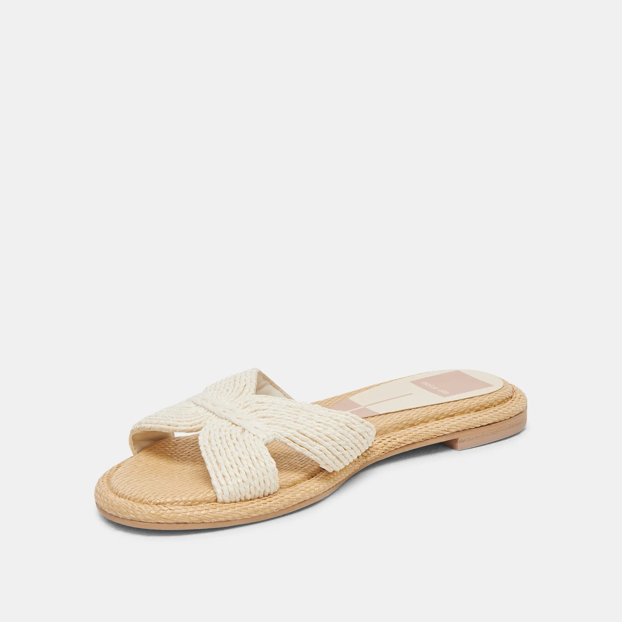 ATOMIC WIDE SANDALS WHITE RAFFIA