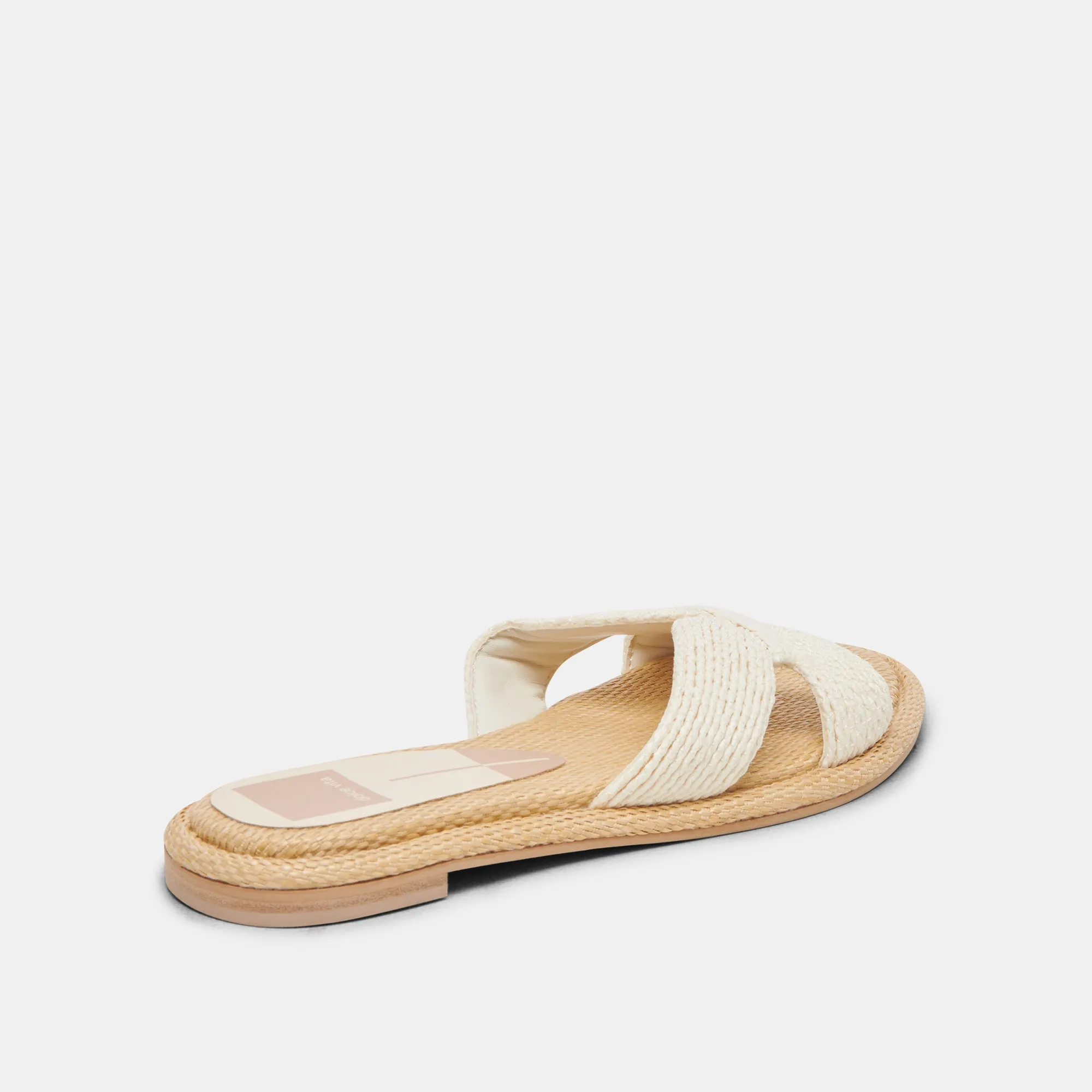 ATOMIC WIDE SANDALS WHITE RAFFIA