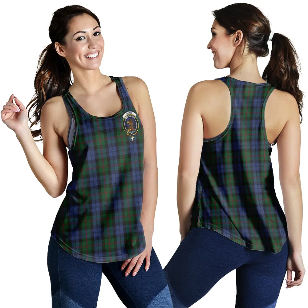 Baird Tartan Women Racerback Tanks with Family Crest